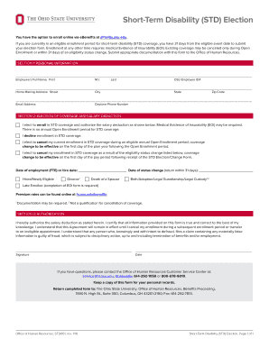 Short-Term Disability Election Form