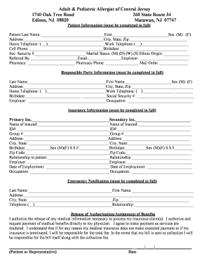Patient Information Form
