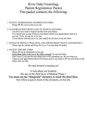 Patient Registration Packet