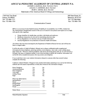 HIPAA Communication Consent Form