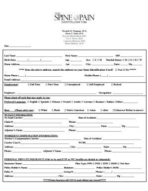 Patient Intake Form