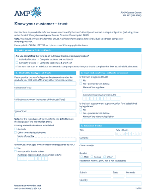 Know Your Customer Trust Form