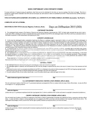 IEEE Copyright and Consent Form