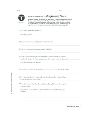 Interpreting Maps Worksheet