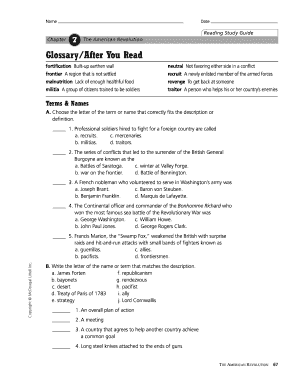 American Revolution Study Guide