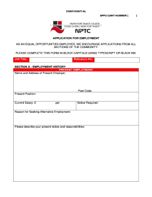 Application for Employment