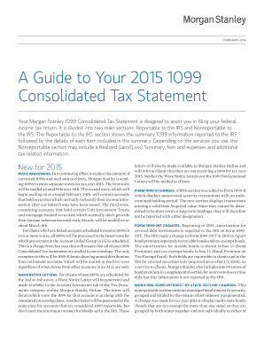 2015 1099 Consolidated Tax Statement Guide