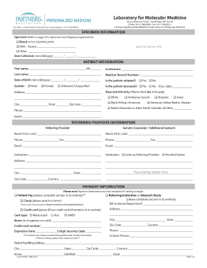 Exome Sequencing Requisition Form