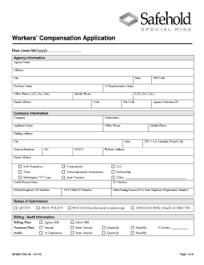 Workers' Compensation Application Form