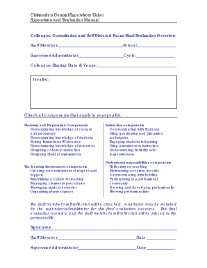 Teacher Evaluation Form