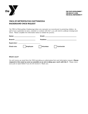 YMCA Background Check Request