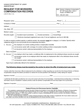 Kansas Workers Compensation Claim Report Request Form