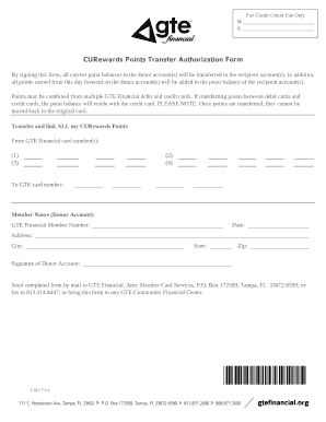 GTE Financial Points Transfer Form
