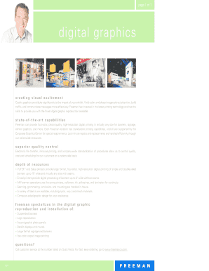 Freeman Digital Graphics Order Form