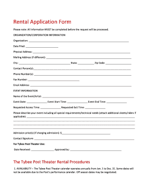 fillable online tybeeposttheater rental application form2 tybeeposttheaterorg fax email print pdffiller