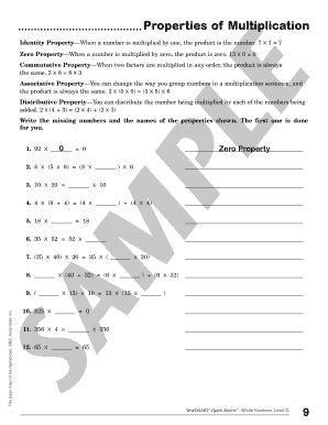 Properties of Multiplication - ecslearningsystemscom