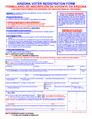Arizona Voter Registration Form