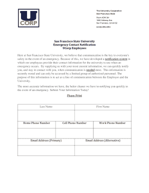 Emergency Contact Notification Form