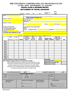 Travel Claim Expense ReportREV0703xls - sites7 sfsu