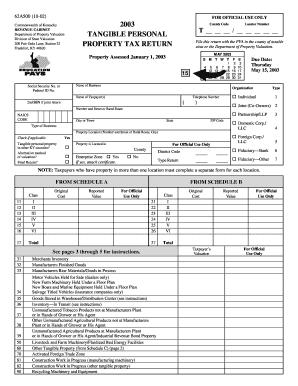 Kentucky Tangible Personal Property Tax Return