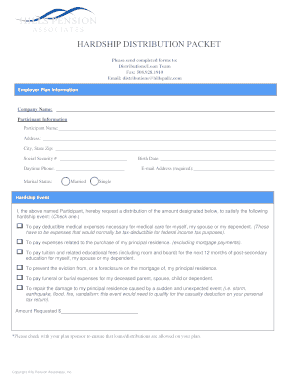 401k Hardship Withdrawal Form