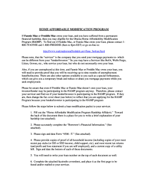 Home Affordable Modification Program Application