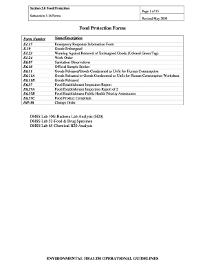 Missouri Food Protection Forms