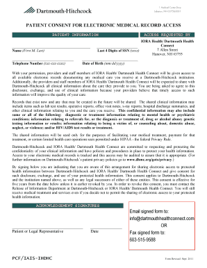 Patient Consent for Electronic Medical Record Access