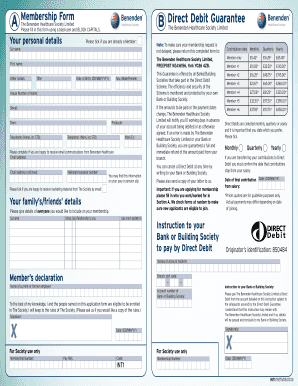 Benenden Healthcare Membership Form