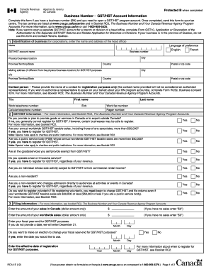 GST/HST Account Registration Form