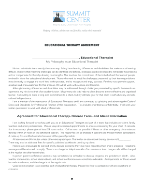 Educational Therapy Agreement