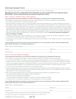 Informed Consent Form for Accutane