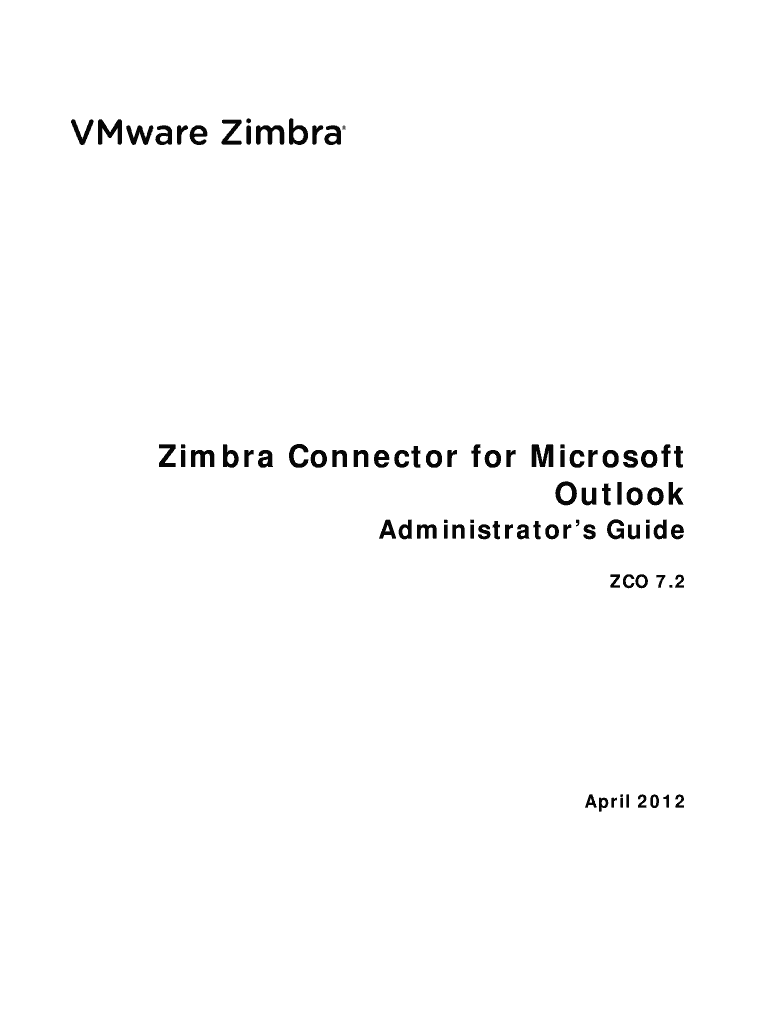 Fillable Online Zimbra Connector for Microsoft Fax Email Print pdfFiller