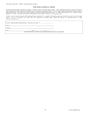 Elks National Home Donation Form