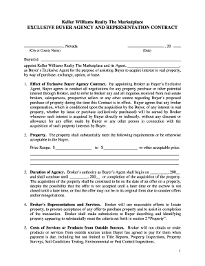 Exclusive Buyer Agency Contract