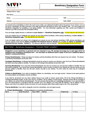 Beneficiary Designation Form
