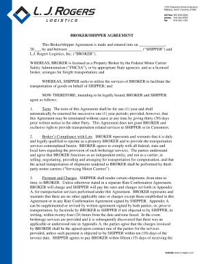 Broker/Shipper Agreement