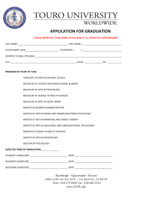 Application for Graduation