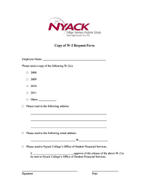 W-2 Request Form