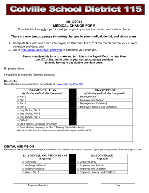 Medical Change Form