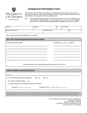 Outside Aid Information Form