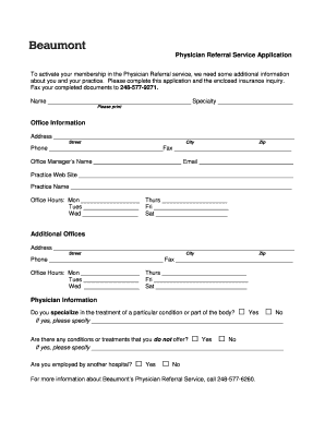 Physician Referral Service Application