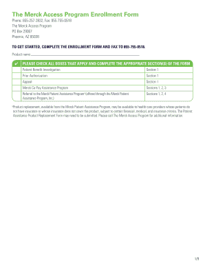 Merck Access Program Enrollment Form