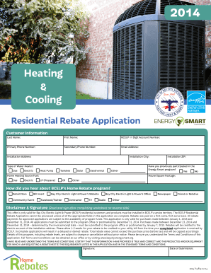 BCELP Residential Heating Cooling Rebate Application