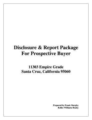 California Real Estate Disclosure Package