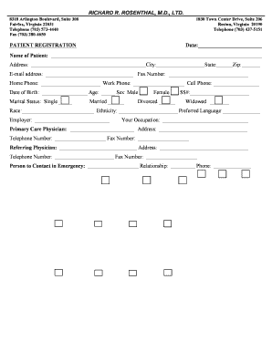 Patient Registration Form