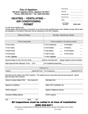 HVAC Permit Application