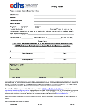 Proxy Form - Food Bank of the Rockies - foodbankrockies