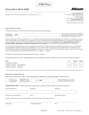 Proxy Form 2014 AGM