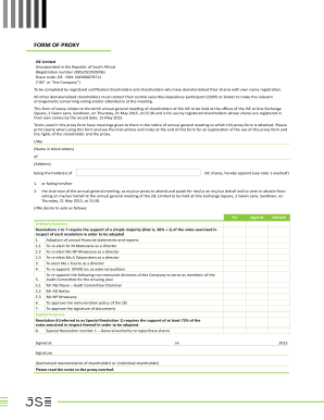 JSE Proxy Form